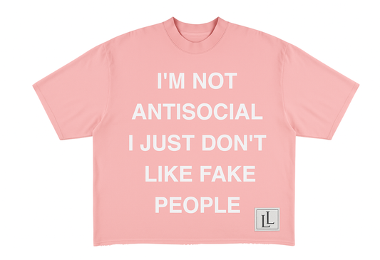 Antisocial Tee - Pink